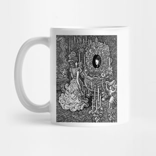 Wealthy Woman Looking in Mirror Mug